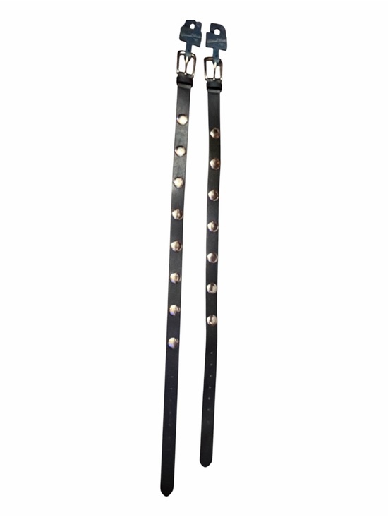 Universal Thread Accessories - Universal Thread Black Faux Leather Studded Belt Silver Buckle NWT